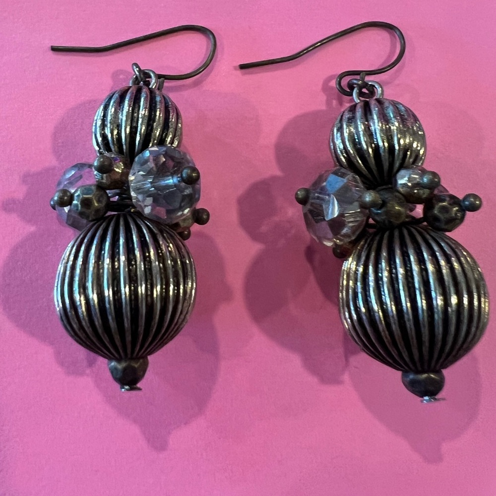 Vintage Fluted dangle earrings 80’s‎